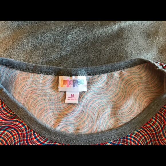 Multicolor LulaRoe Julia Dress Raglan sleeves Sz M - Picture 6 of 7